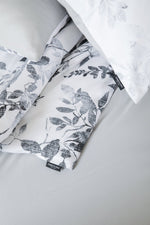 KENNETH COLE - סט מצעים זוגי 160/200 ס"מ כותנה סאטן דגם B&W Leaves - MASHBIR//365