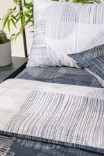 KENNETH COLE - סט מצעים זוגי 160/200 כותנה סאטן דגם LONDON בצבע אפור - MASHBIR//365