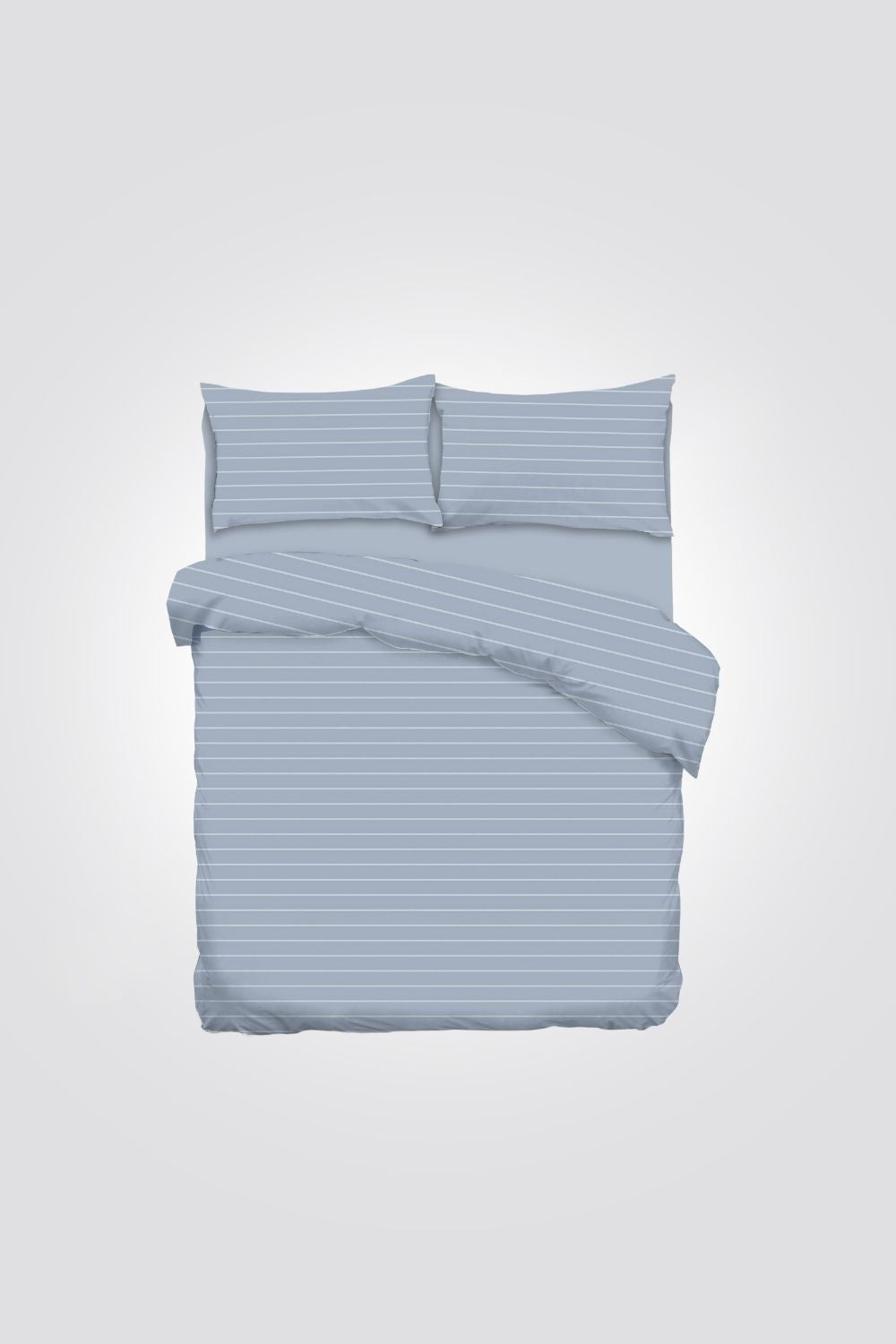 Private Collection - סט מצעים זוגי 180/200 ס"מ 100% כותנה דגם תהילה גוון לבן וכחול - MASHBIR//365