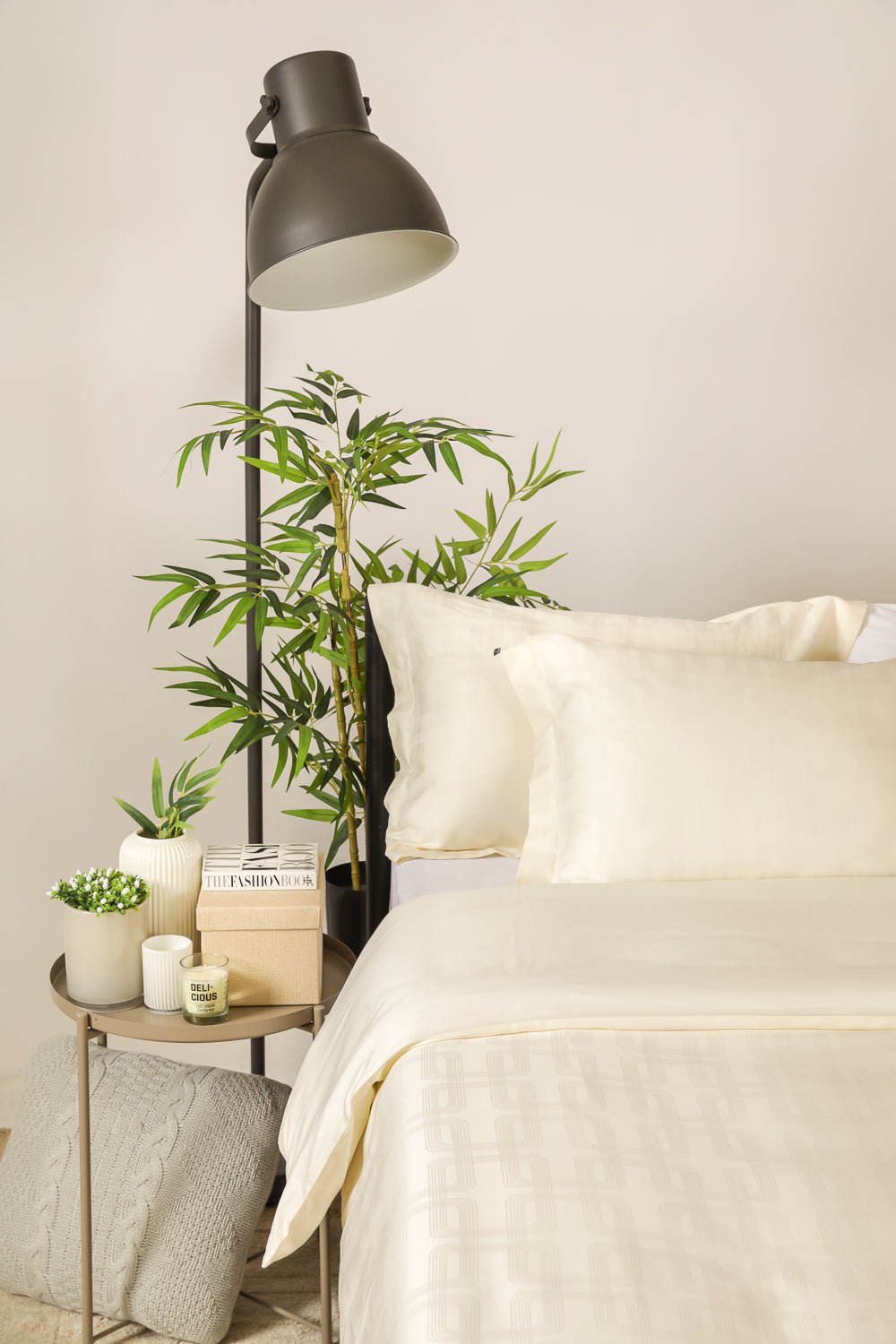 KENNETH COLE - סט מצעים זוגי רחב 180/200 ס"מ כותנה סאטן דגם HUDSON - MASHBIR//365