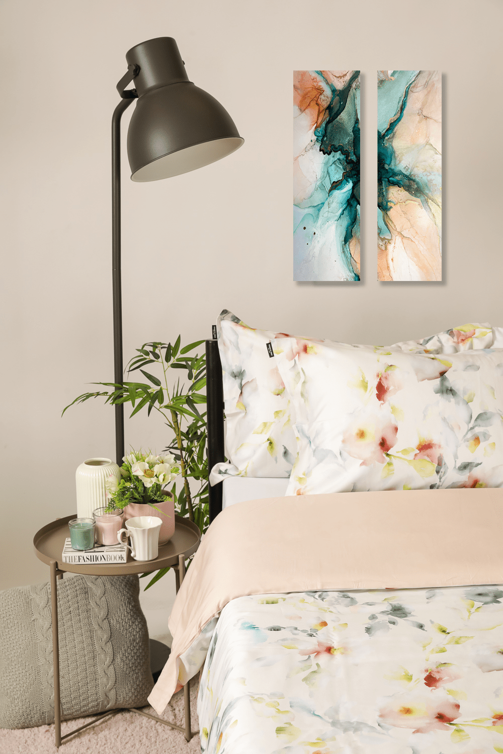 KENNETH COLE - סט מצעים זוגי רחב 180/200 ס"מ כותנה סאטן דגם Lena - MASHBIR//365