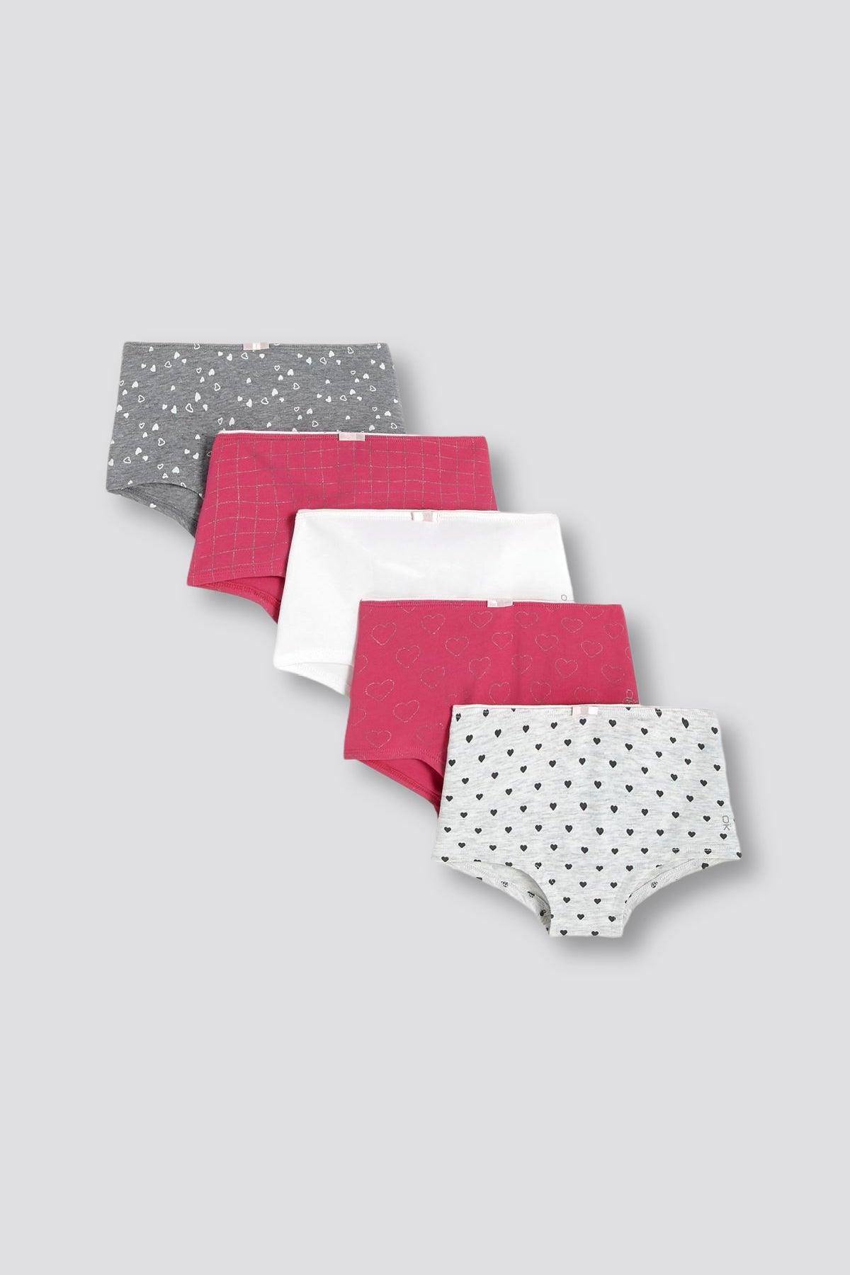 OKAIDI - סט חמישה תחתוני בוקסר עם הדפס לילדות - MASHBIR//365