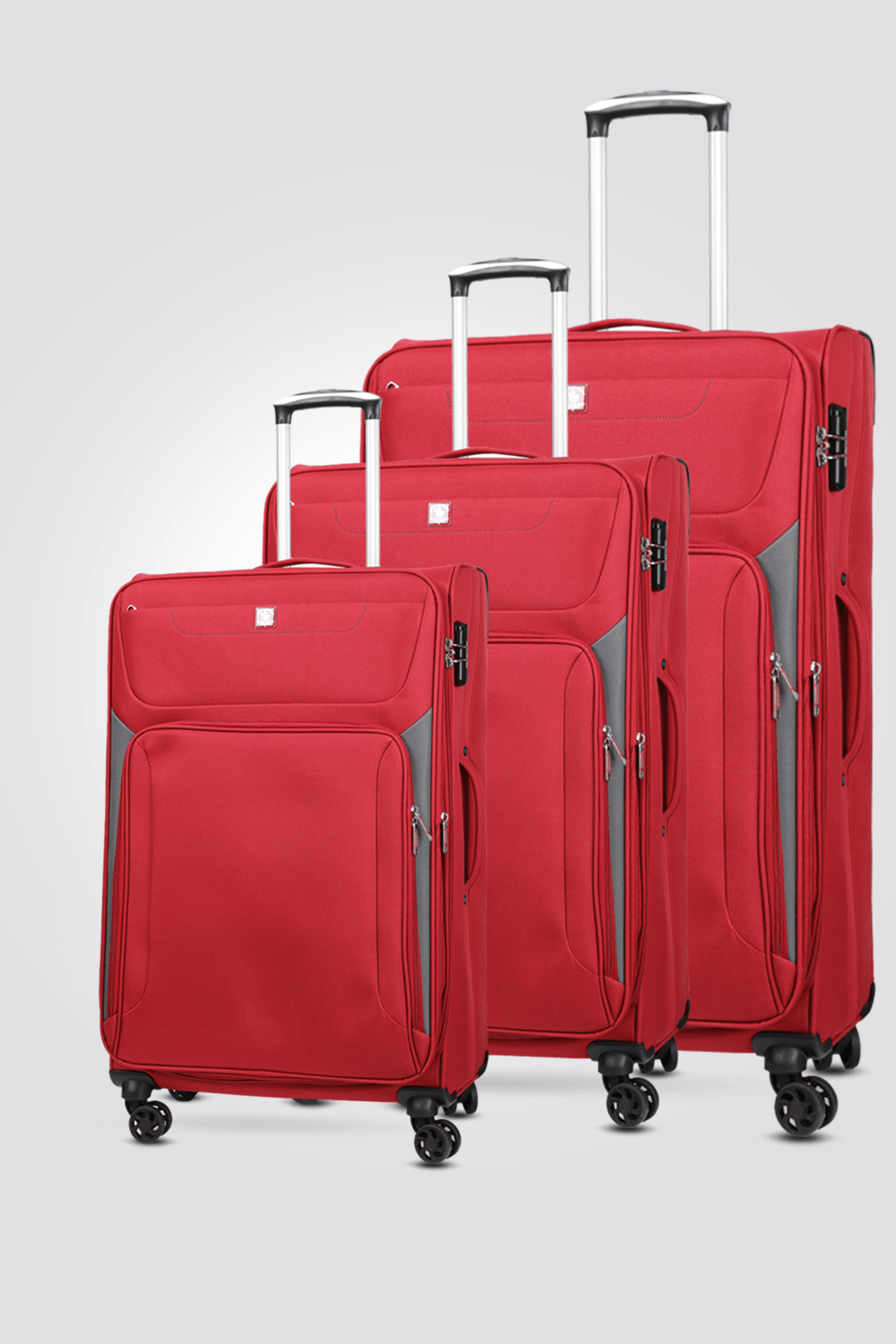 SANTA BARBARA POLO & RAQUET CLUB - סט מזוודות FLORIDA בצבע אדום - MASHBIR//365