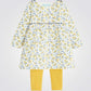 OBAIBI - סט שמלה וטייץ לתינוקות בצבעים לבן וצהוב - MASHBIR//365 - 2