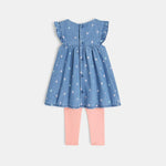 OBAIBI - סט שמלת ג'ינס וטייץ ורוד לתינוקות - MASHBIR//365