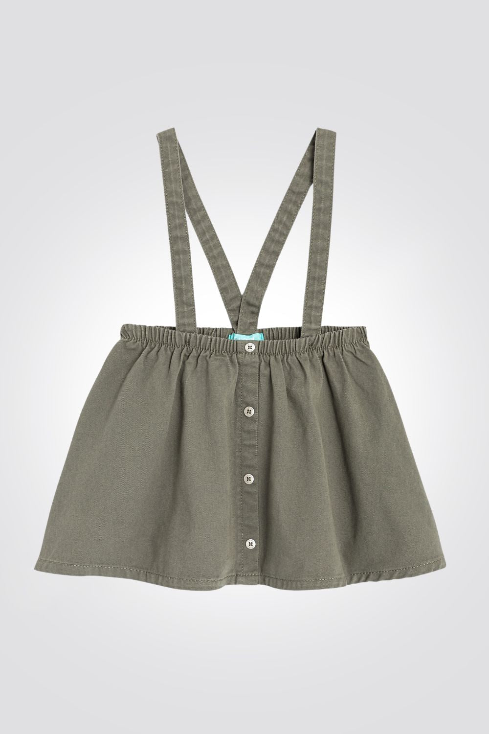 OBAIBI - סט שמלת תינוקות סארפן בצבע זית עם טישירט שרוול ארוך בצבע שמנת - MASHBIR//365