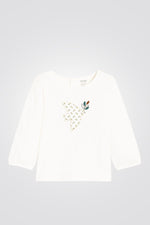 OBAIBI - סט שמלת תינוקות סארפן בצבע זית עם טישירט שרוול ארוך בצבע שמנת - MASHBIR//365