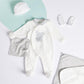 OBAIBI - סט כובע וכפפות לתינוקות בצבע לבן - MASHBIR//365 - 2