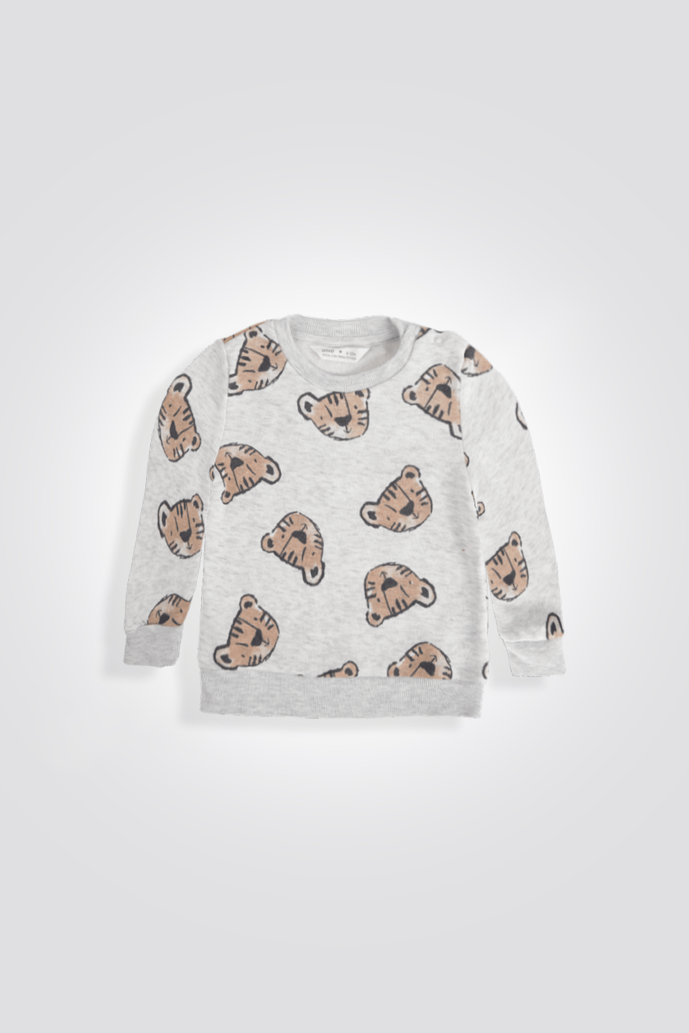 DELTA - סט חולצה ומכנסיים לתינוקות LEOPARD בצבע אפור בהיר - MASHBIR//365