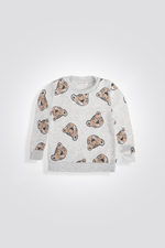 DELTA - סט חולצה ומכנסיים לתינוקות LEOPARD בצבע אפור בהיר - MASHBIR//365