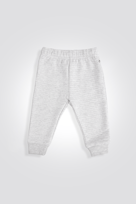 DELTA - סט חולצה ומכנסיים לתינוקות LEOPARD בצבע אפור בהיר - MASHBIR//365