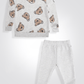DELTA - סט חולצה ומכנסיים לתינוקות LEOPARD בצבע אפור בהיר - MASHBIR//365 - 1