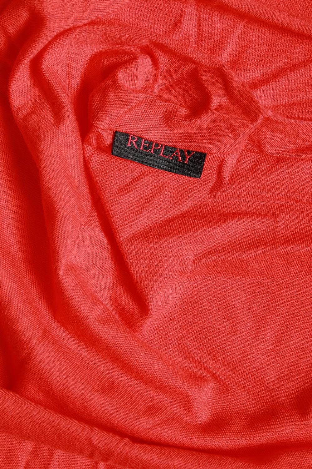 REPLAY - סדין זוגי רחב אדום ג'רסי כותנה - MASHBIR//365