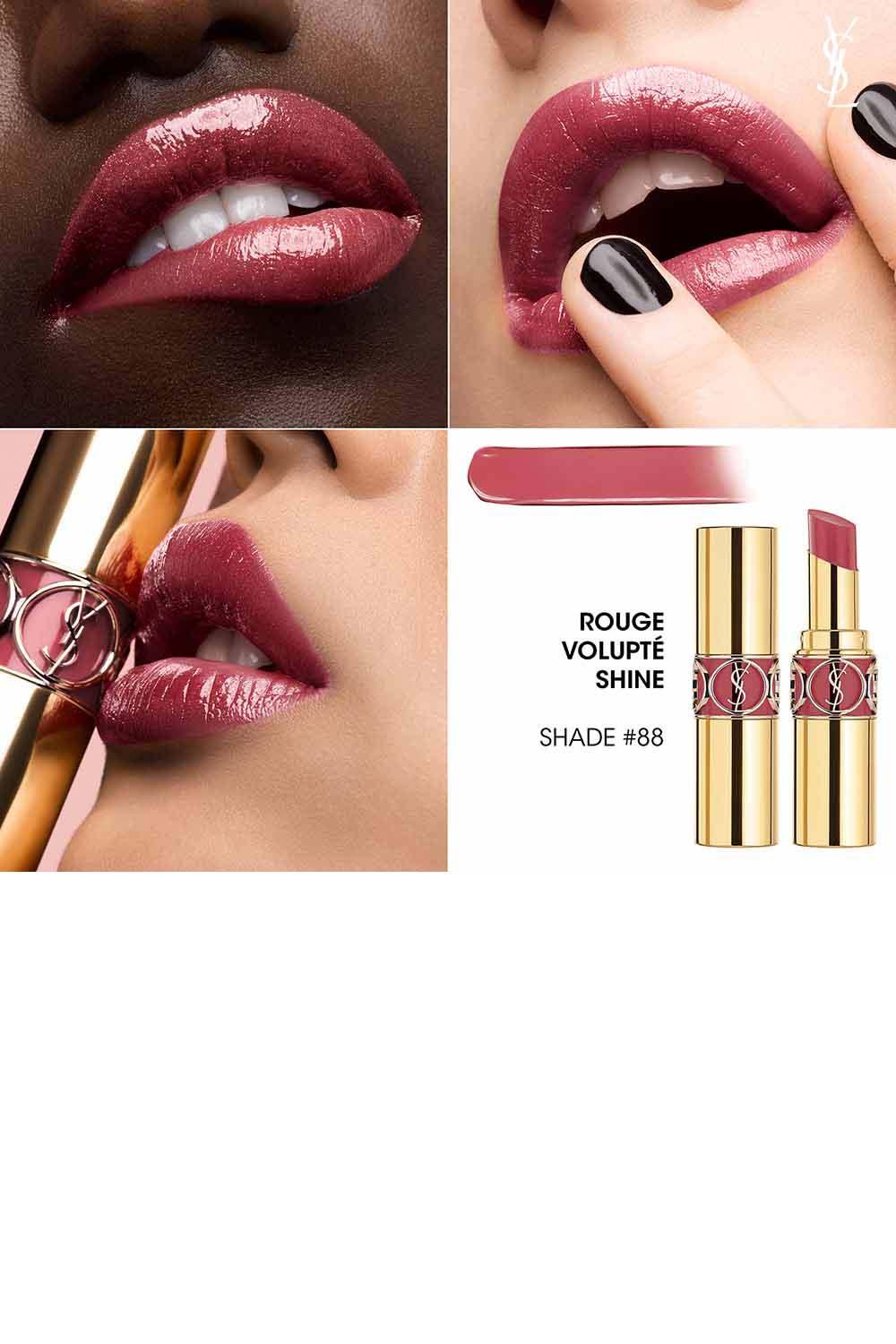 Yves Saint Laurent - שפתון ROUGE VOLUPTE SHINE מועשר בלחות גימור מבריק - MASHBIR//365