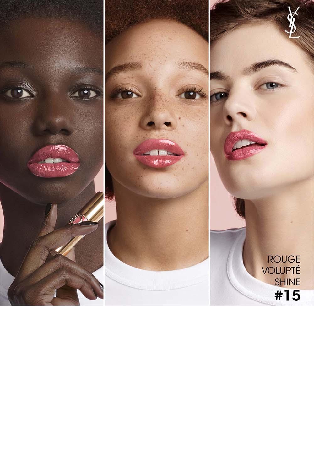 Yves Saint Laurent - שפתון ROUGE VOLUPTE SHINE מועשר בלחות גימור מבריק - MASHBIR//365