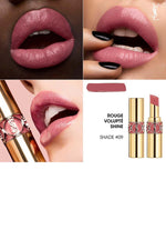 Yves Saint Laurent - שפתון ROUGE VOLUPTE SHINE מועשר בלחות גימור מבריק - MASHBIR//365