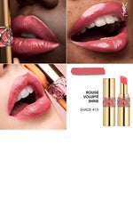 Yves Saint Laurent - שפתון ROUGE VOLUPTE SHINE מועשר בלחות גימור מבריק - MASHBIR//365