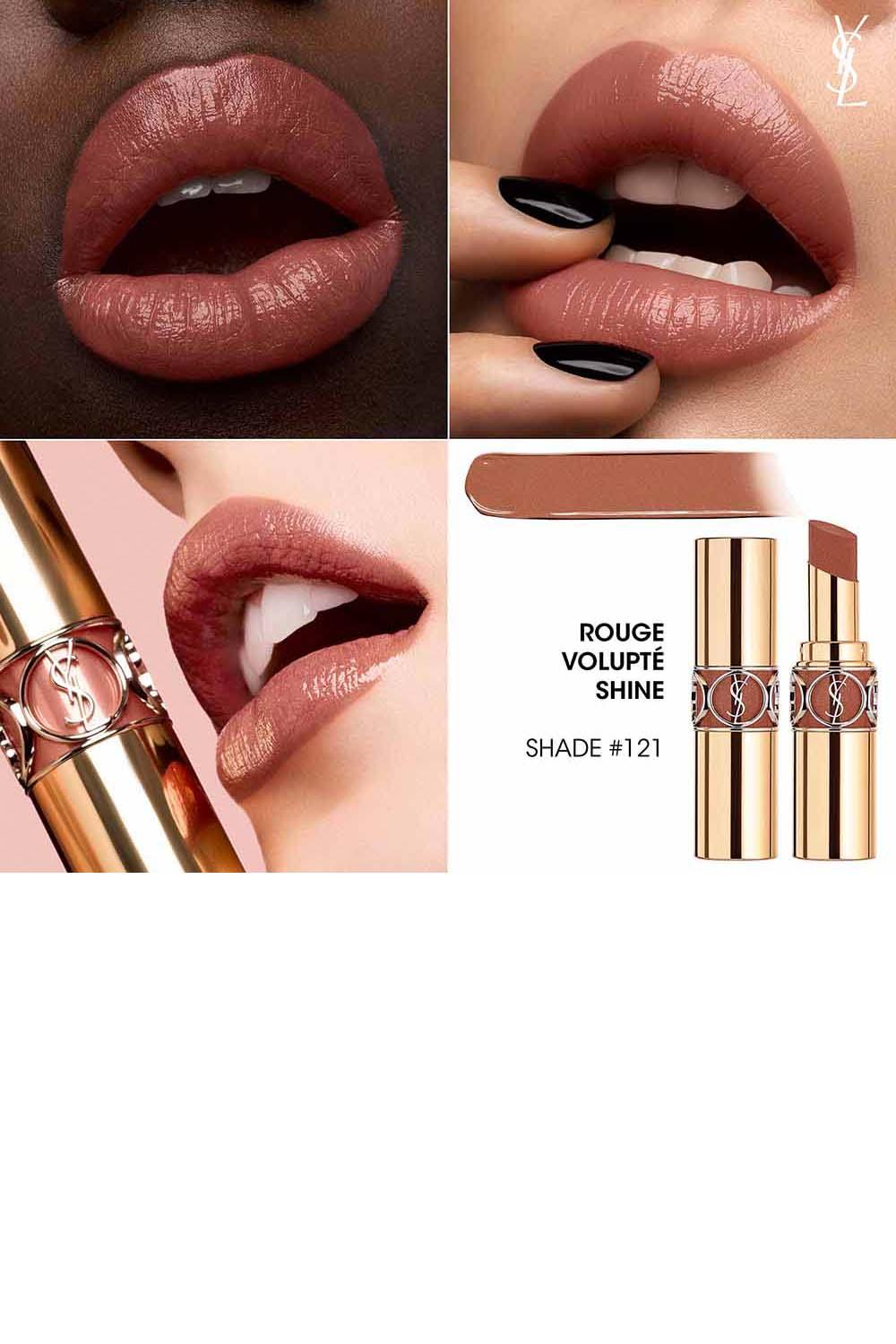 Yves Saint Laurent - שפתון ROUGE VOLUPTE SHINE מועשר בלחות גימור מבריק - MASHBIR//365