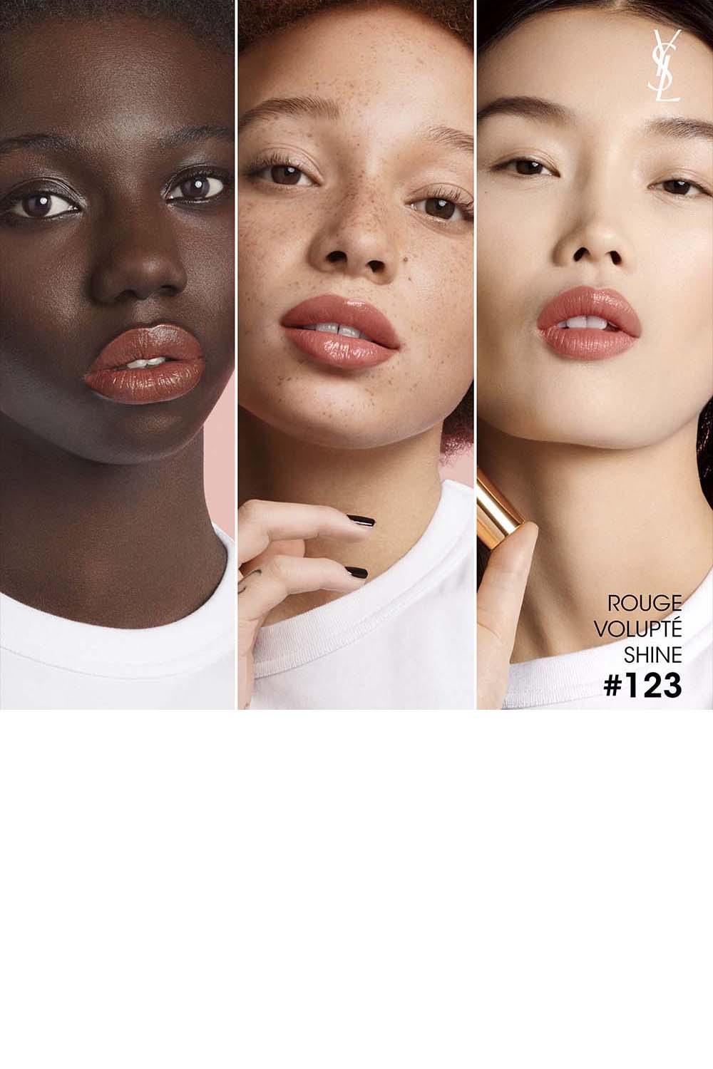 Yves Saint Laurent - שפתון ROUGE VOLUPTE SHINE מועשר בלחות גימור מבריק - MASHBIR//365