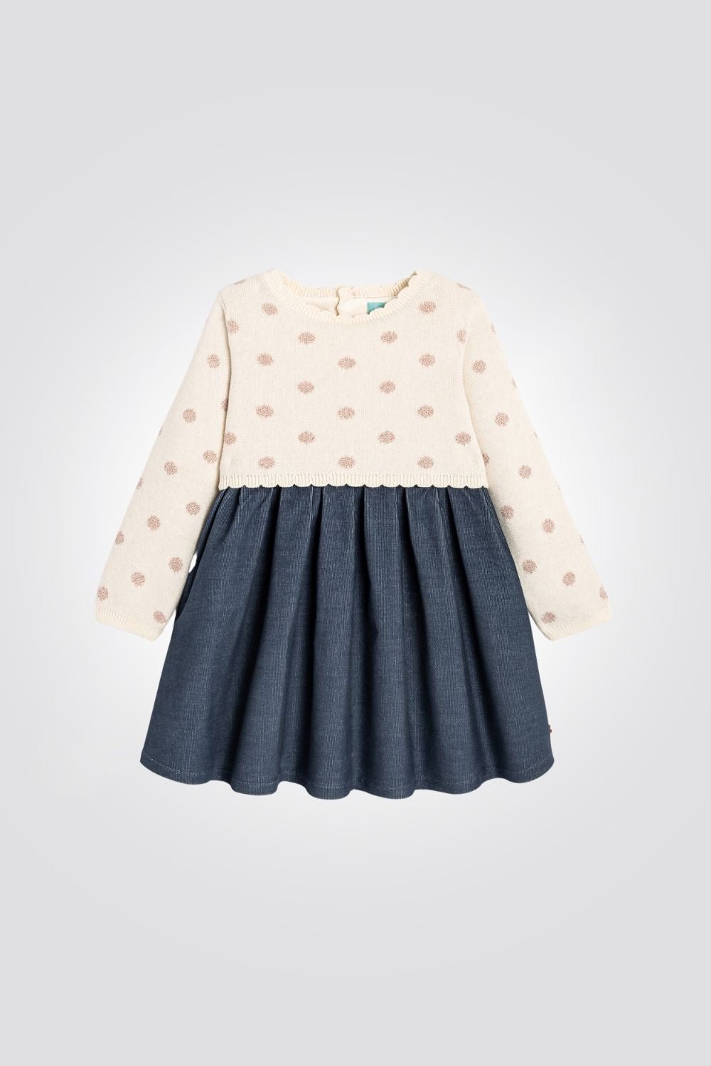 OBAIBI - שימלת תינוקות שילוב סריג עם פליסה גינס - MASHBIR//365