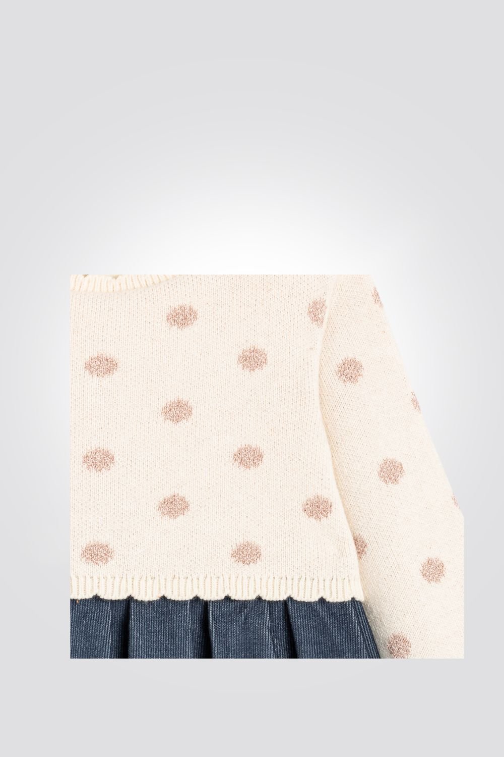 OBAIBI - שימלת תינוקות שילוב סריג עם פליסה גינס - MASHBIR//365