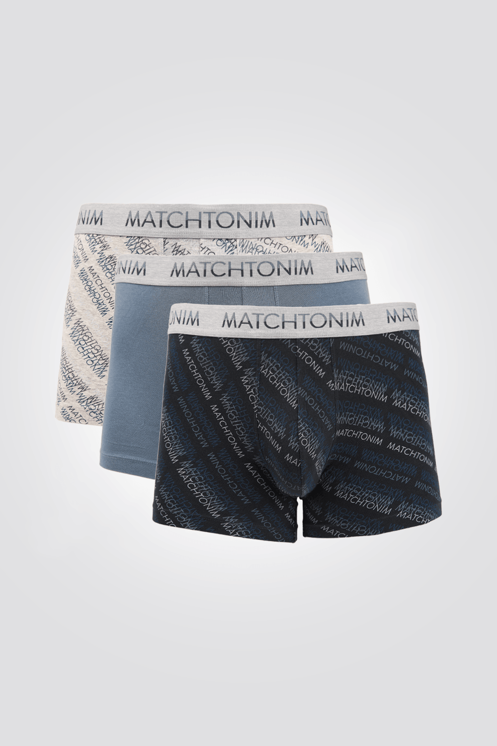 DELTA - שלישיית בוקסרים קצרים צמודים MATCHTONIM PACK - MASHBIR//365