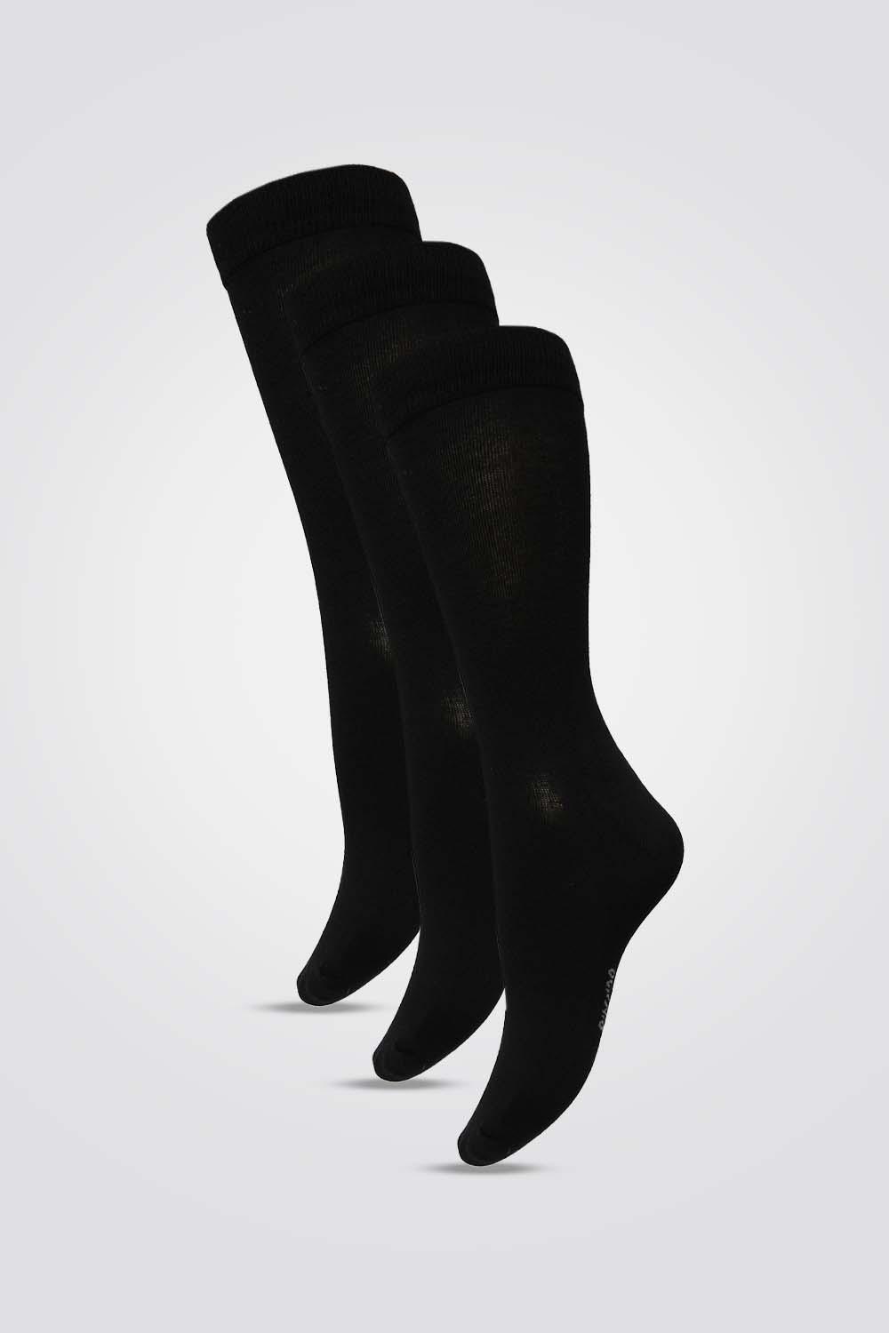 SRIGAMISH - שלישיית גרבי במבוק שחורות לגבר - MASHBIR//365