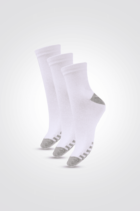 DIADORA - שלישיית גרבי רבע לגברים בצבע לבן משולב - MASHBIR//365