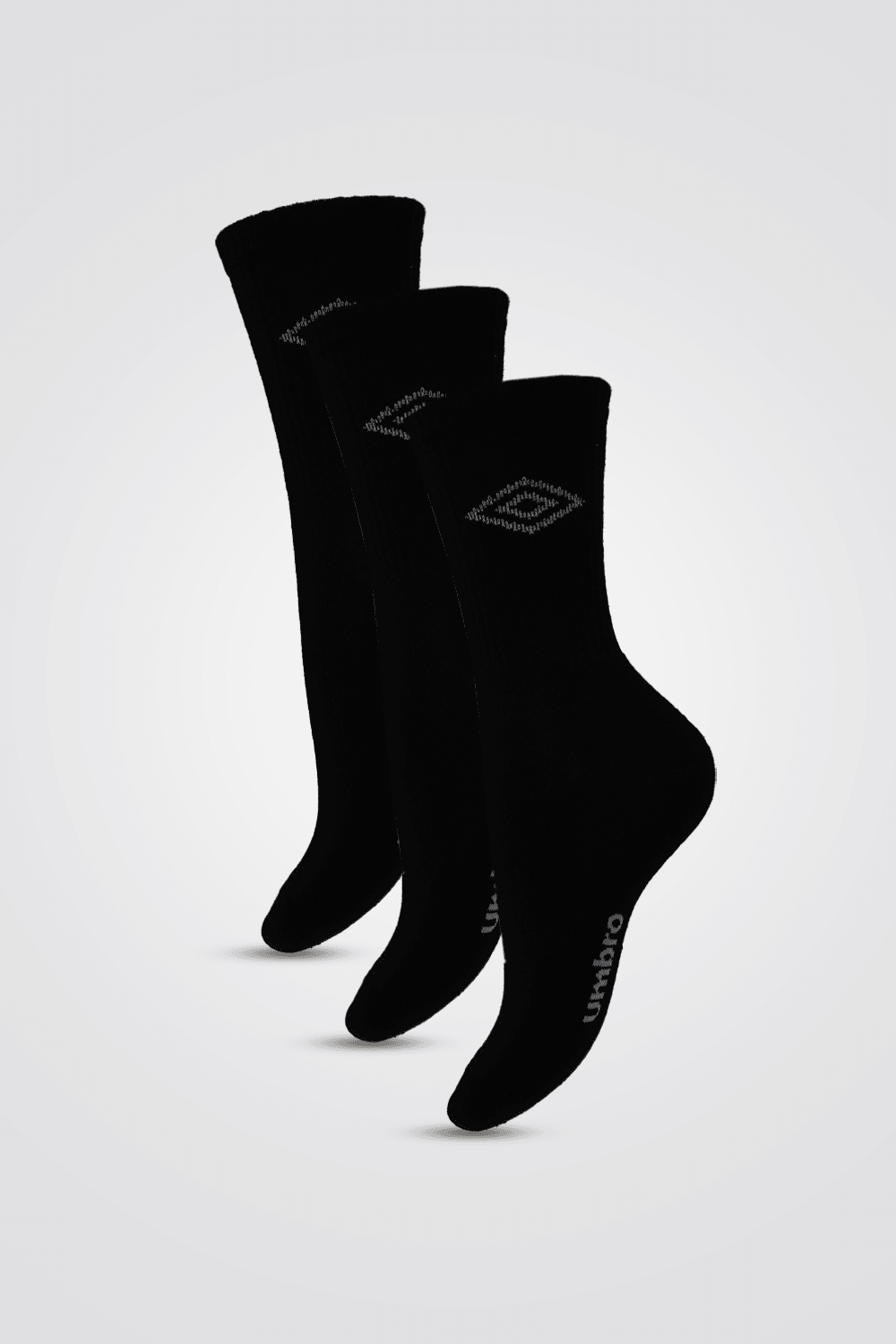 UMBRO - שלישיית גרבי ספורט 35-41 בצבע שחור - MASHBIR//365