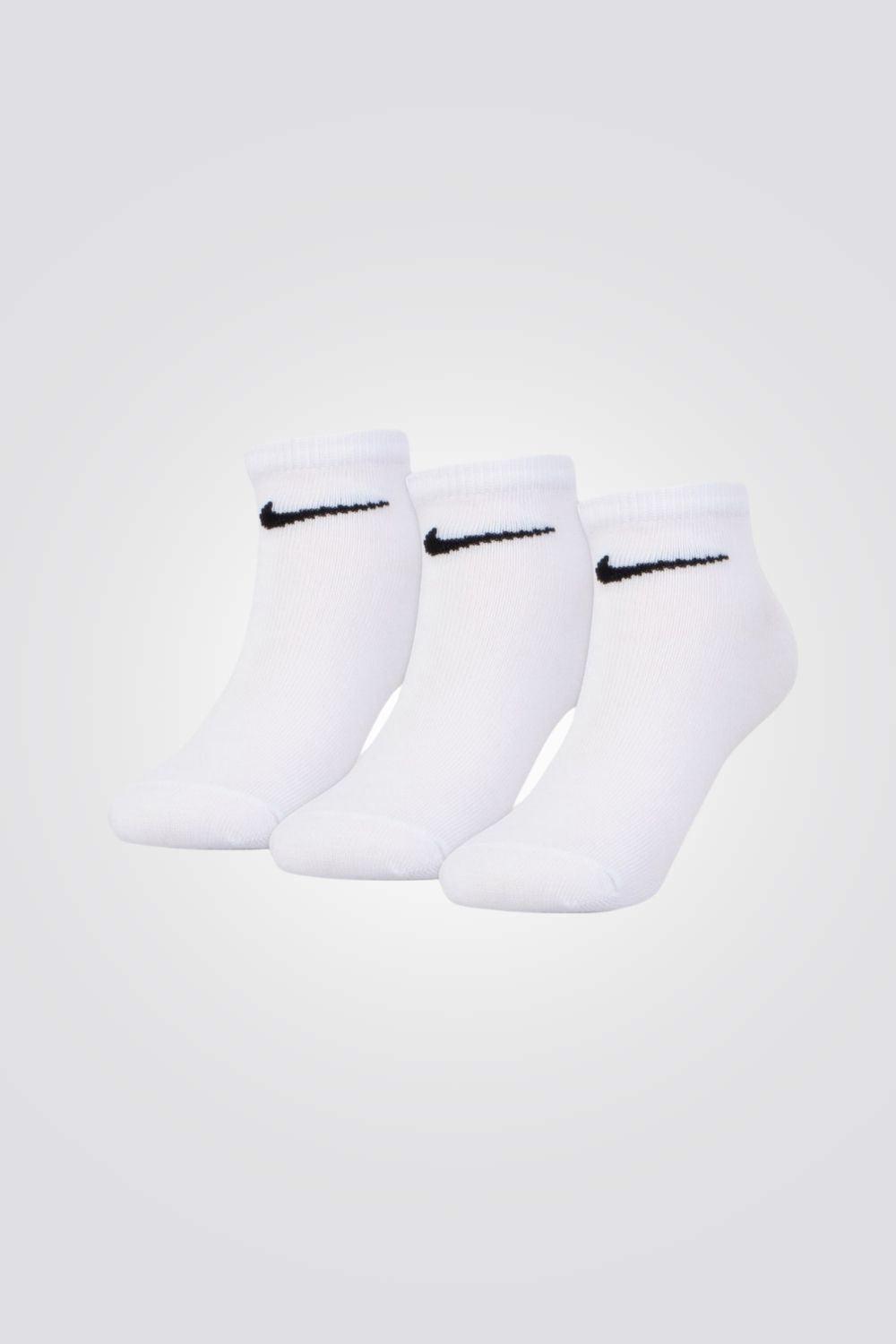 NIKE - שלישיית קרסוליות לילדים בצבע לבן - MASHBIR//365