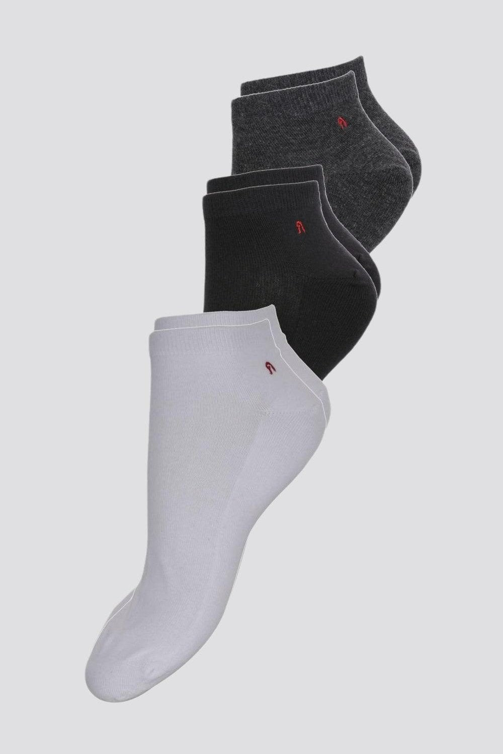 REPLAY - שלישיית קרסוליות לנשים לבן/שחור/מעורב - MASHBIR//365