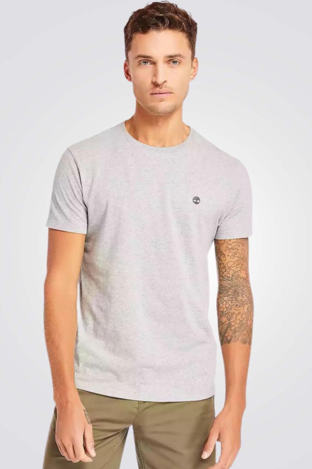 TIMBERLAND - שלישיית חולצות בייסיק SLIM FIT בצבע אפור לבן ושחור - MASHBIR//365