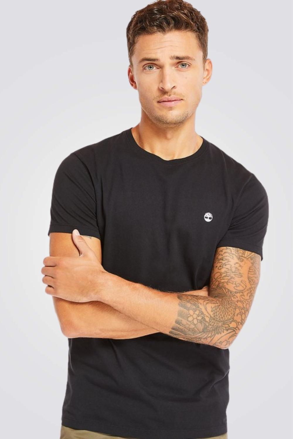 TIMBERLAND - שלישיית חולצות בייסיק SLIM FIT בצבע אפור לבן ושחור - MASHBIR//365