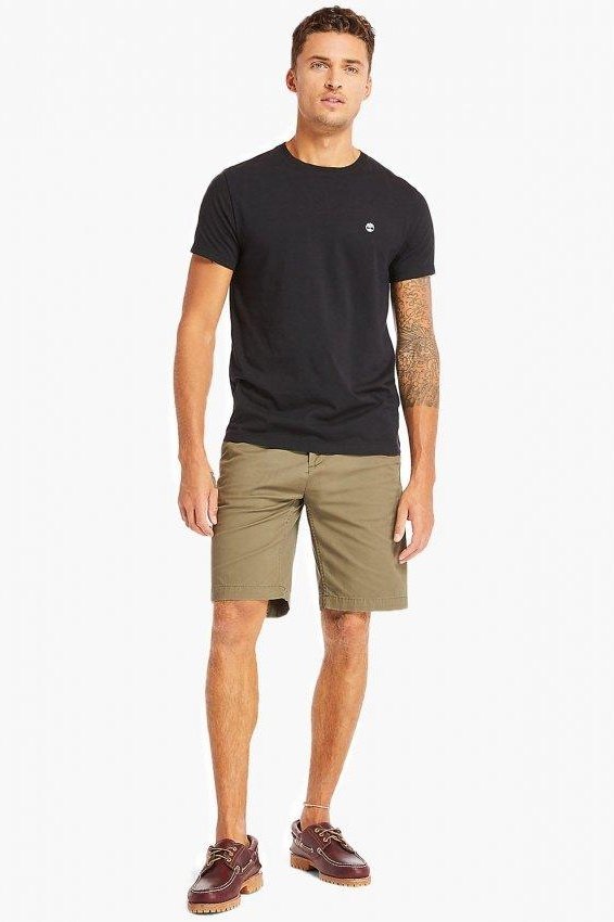 TIMBERLAND - שלישיית חולצות בייסיק SLIM FIT בצבע אפור לבן ושחור - MASHBIR//365