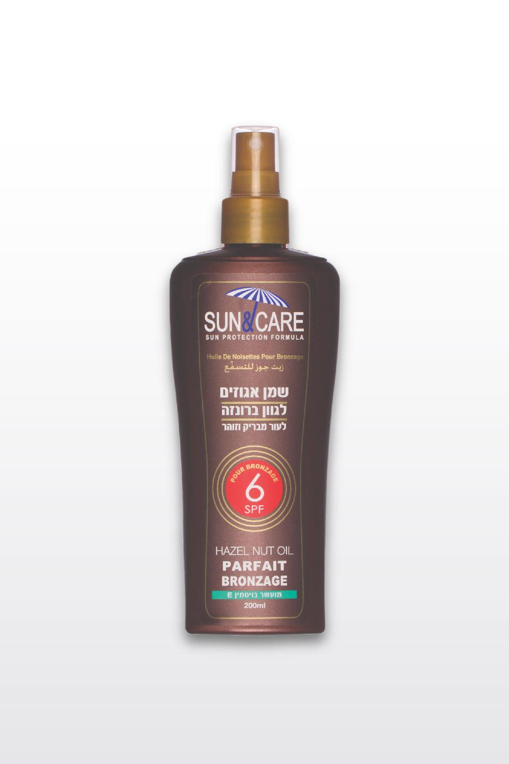 SUN&CARE - שמן אגוזים 200 SPF6 מ"ל - MASHBIR//365
