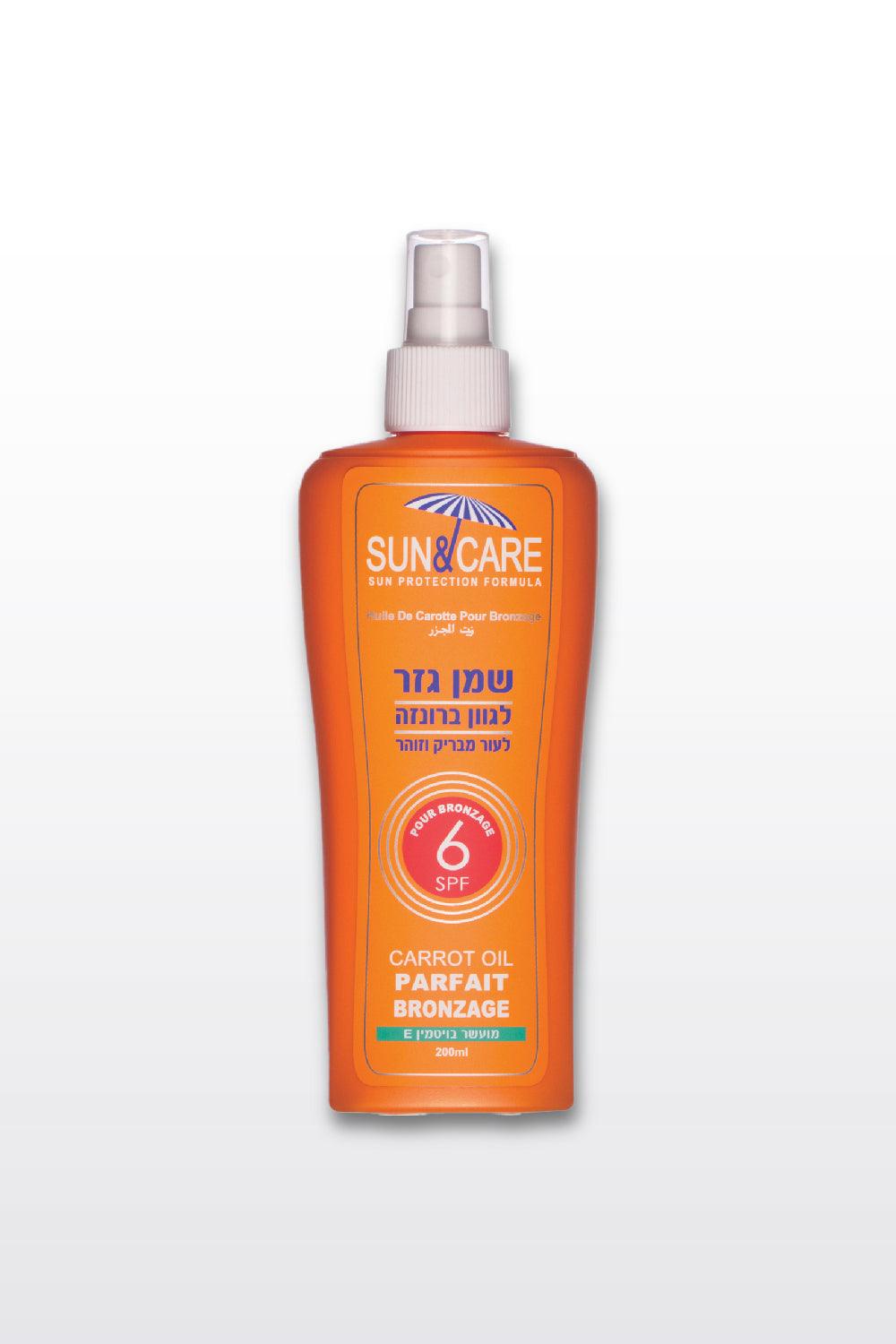 SUN&CARE - שמן גזר 200 SPF6 מ"ל - MASHBIR//365