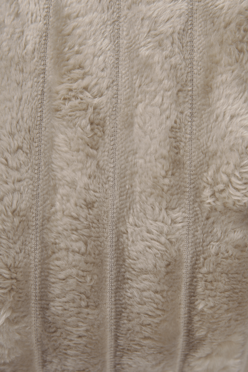 KENNETH COLE - שמיכת פליז פסים יחיד 150/200 ס"מ בצבע אבן - MASHBIR//365