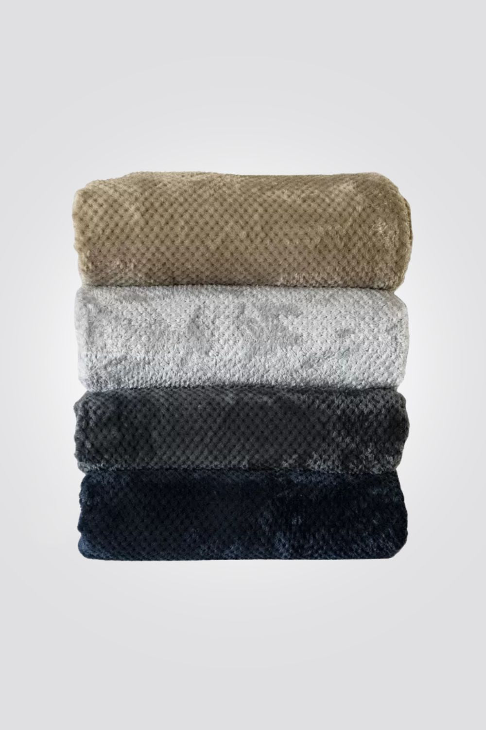 HOMESTYLE - שמיכת פרווה מפנקת זוגית 220/200 דגם נבדה בצבע אפור כהה - MASHBIR//365