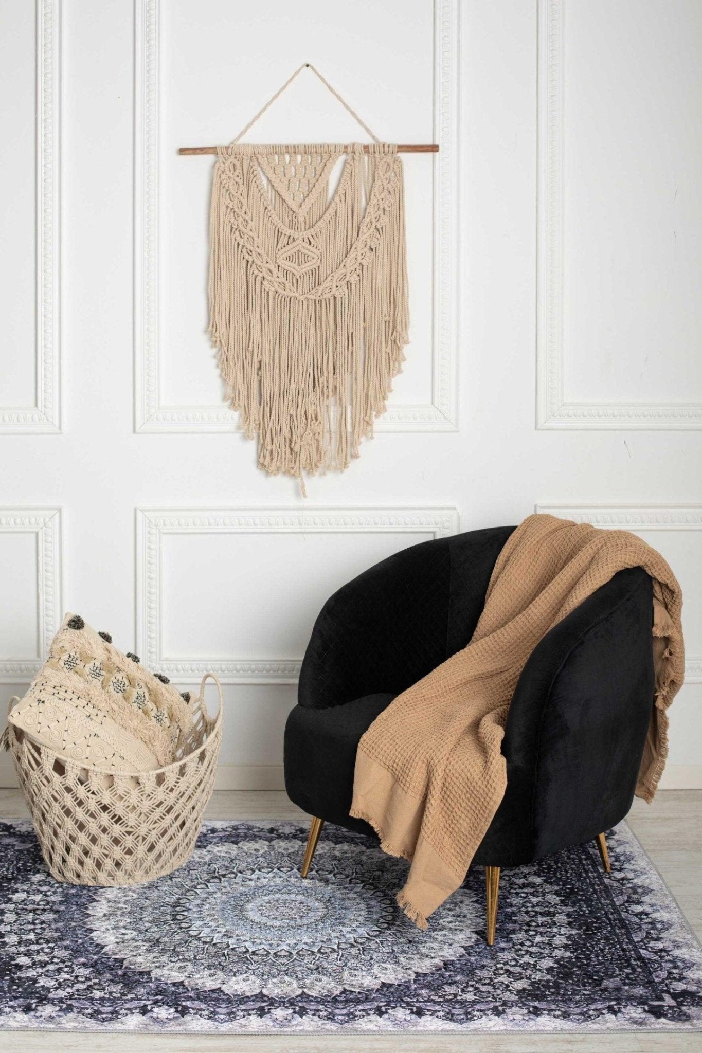 ASHRAM - שמיכת קיץ פיקה בצבע בז' - MASHBIR//365