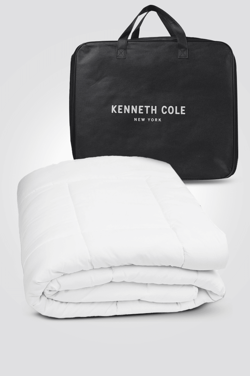 KENNETH COLE - שמיכת חורף זוגית אלקסה במילוי טבעי 50% פלומה 50% נוצות צבע לבן - MASHBIR//365