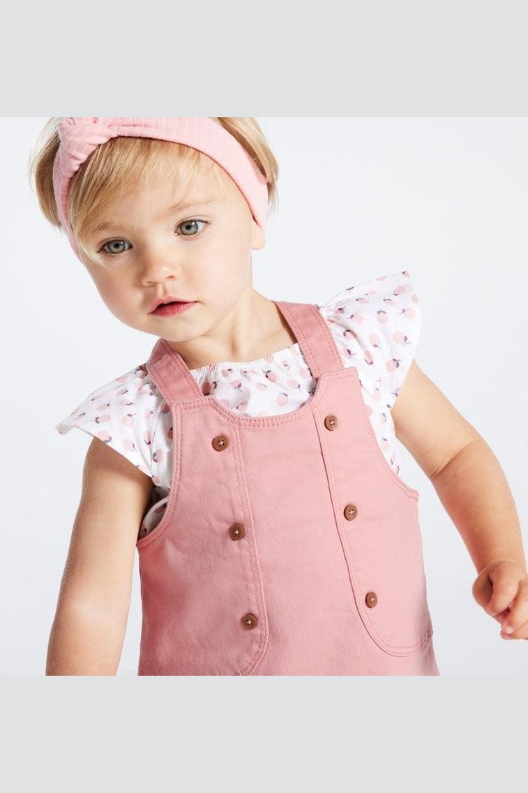 OBAIBI - שמלה ENSEMBLE בצבע ורוד לתינוקות - MASHBIR//365