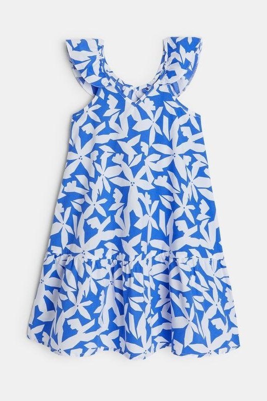 OKAIDI - שמלה פרחונית בצבע כחול לילדות - MASHBIR//365
