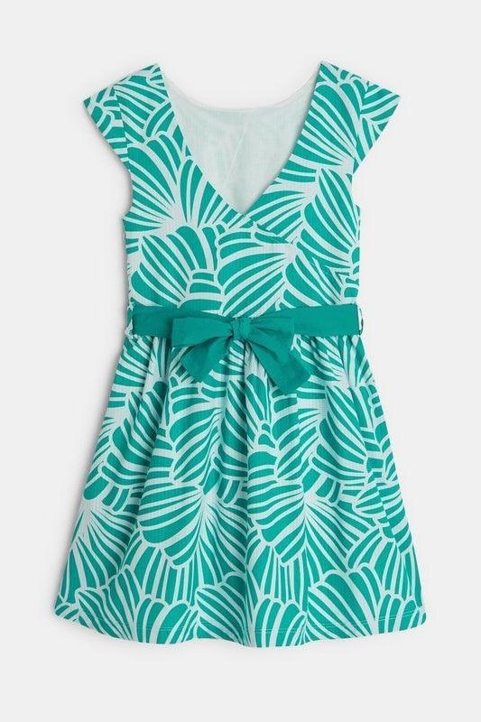 OKAIDI - שמלה פרחונית לילדות בצבע ירוק - MASHBIR//365