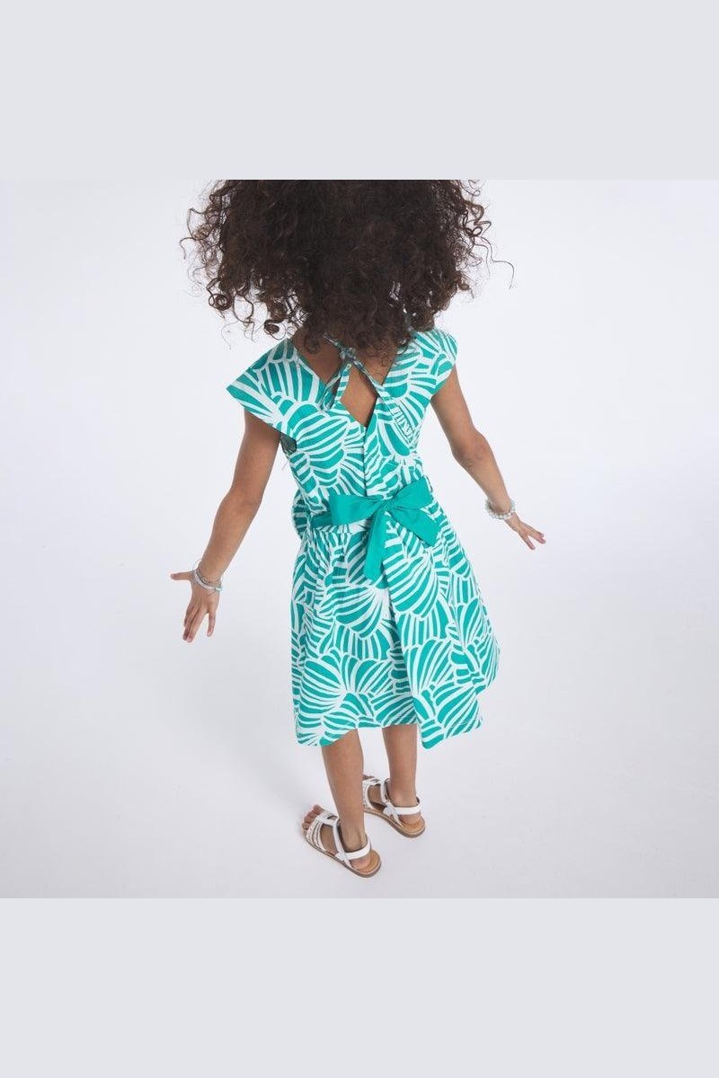 OKAIDI - שמלה פרחונית לילדות בצבע ירוק - MASHBIR//365