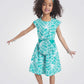 OKAIDI - שמלה פרחונית לילדות בצבע ירוק - MASHBIR//365 - 1
