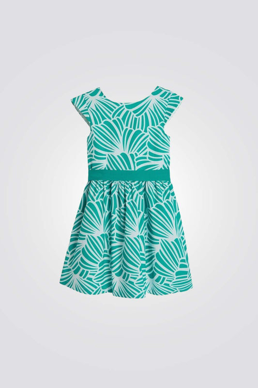 OKAIDI - שמלה פרחונית לילדות בצבע ירוק - MASHBIR//365