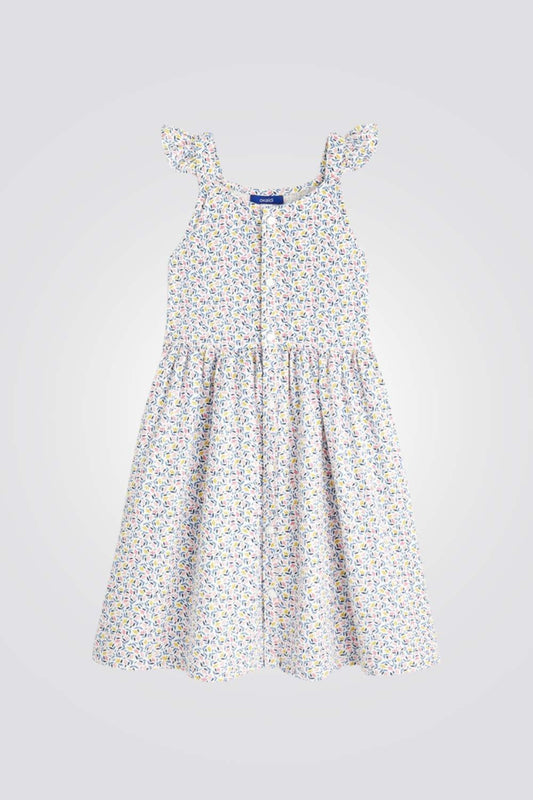 OKAIDI - שמלה פרחונית לילדות בצבע לבן - MASHBIR//365