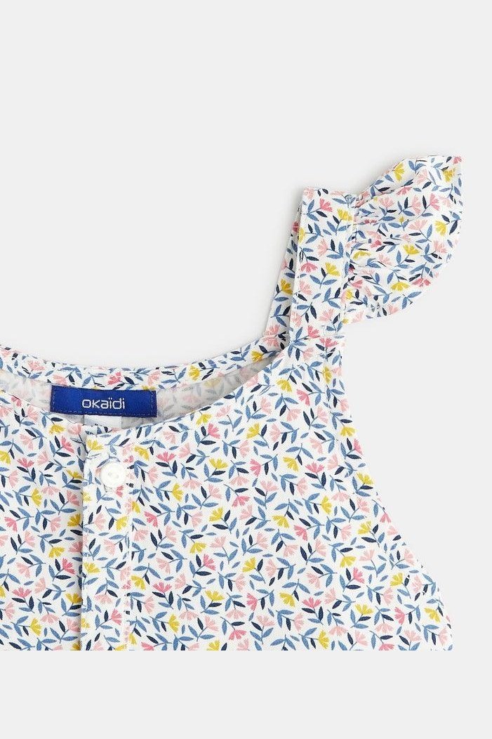 OKAIDI - שמלה פרחונית לילדות בצבע לבן - MASHBIR//365
