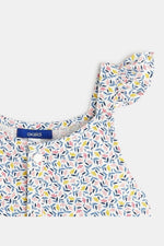 OKAIDI - שמלה פרחונית לילדות בצבע לבן - MASHBIR//365