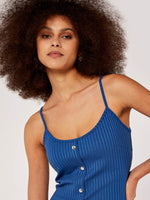 APRICOT - שמלה כפתורים כחולה - MASHBIR//365